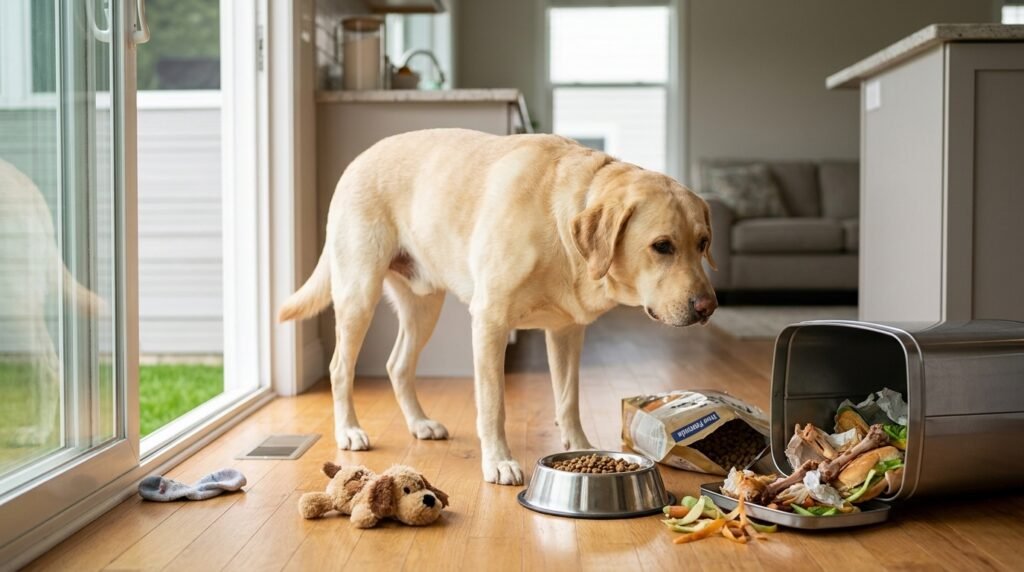 Common causes of dog vomiting in a household setting