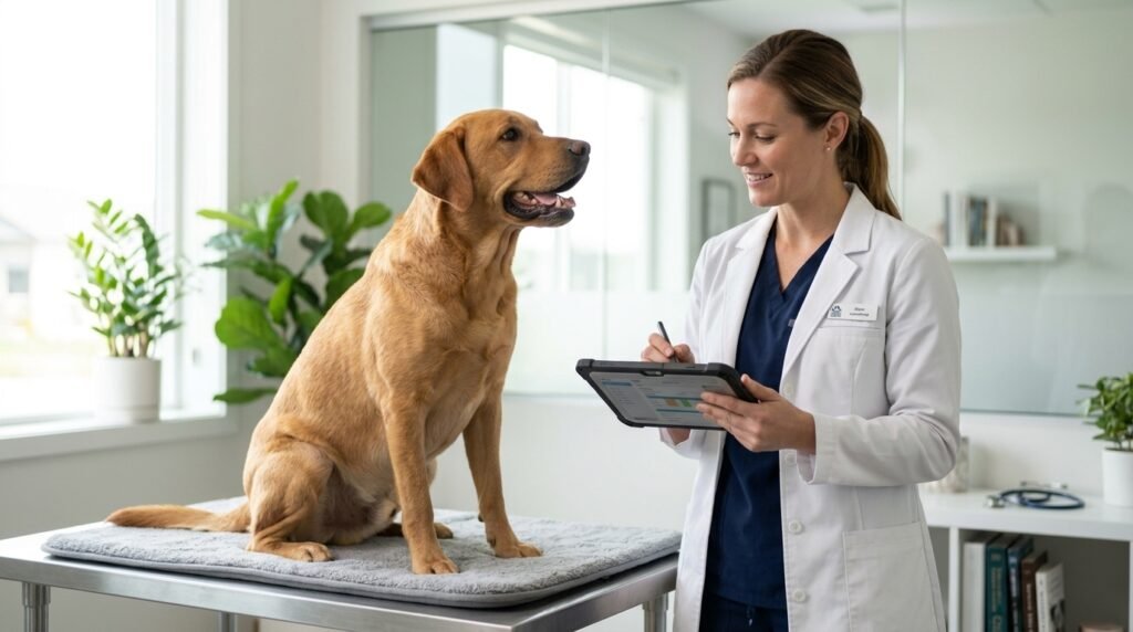 Adult dog vaccination schedule and booster planning with veterinarian