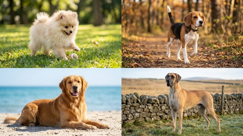 puppy growth by breed size from small to giant dogs