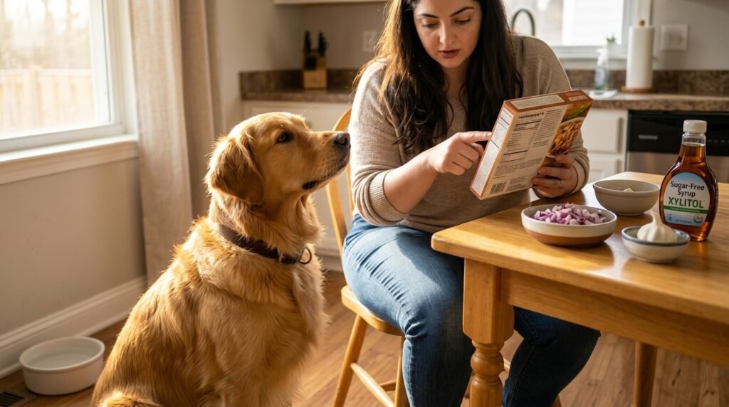 Foods dogs should not eat including xylitol onion and garlic
