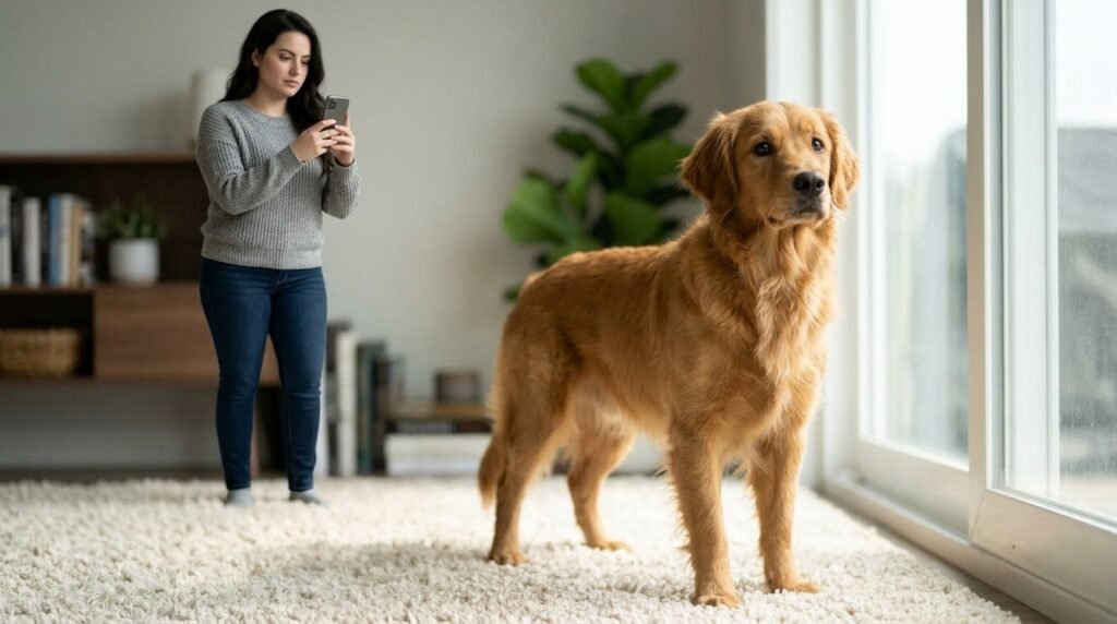 Dog staring blankly during a possible focal seizure episode