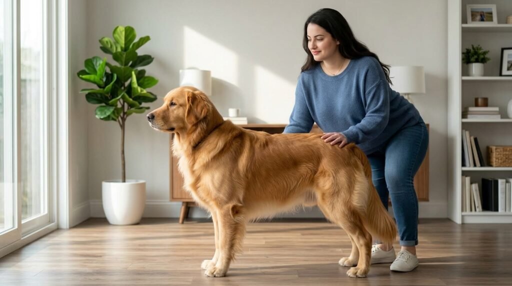 Dog maintaining a healthy weight to support joint health
