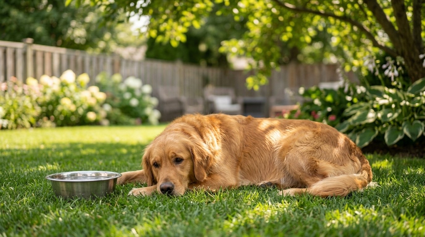 How to keep your dog cool in summer with shade, water, and a comfortable outdoor space