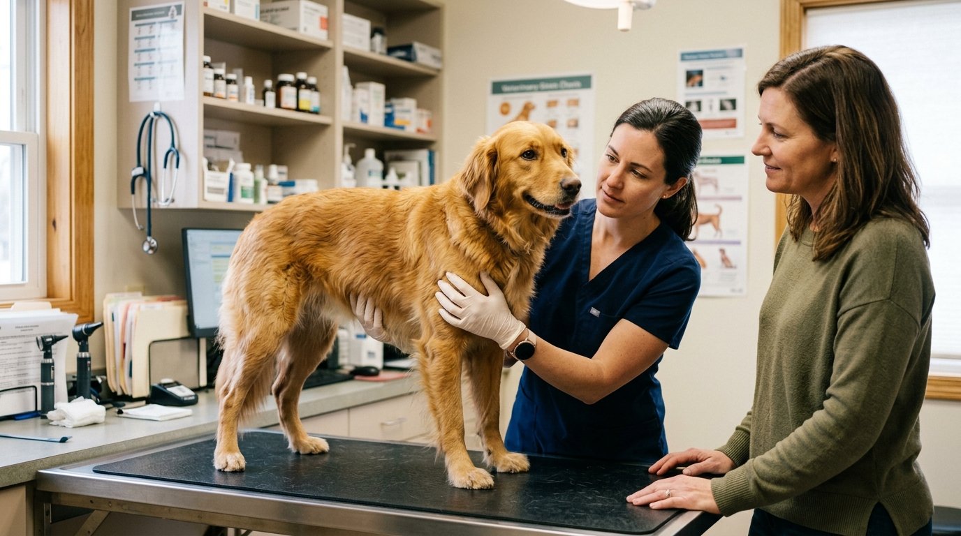 7 common dog health issues including obesity in an overweight dog