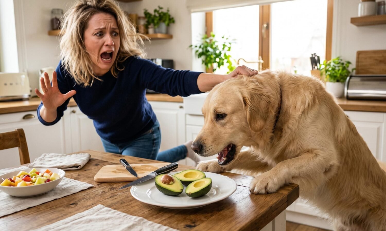 What not to feed dogs including common dangerous human foods kept safely away from a Golden Retriever
