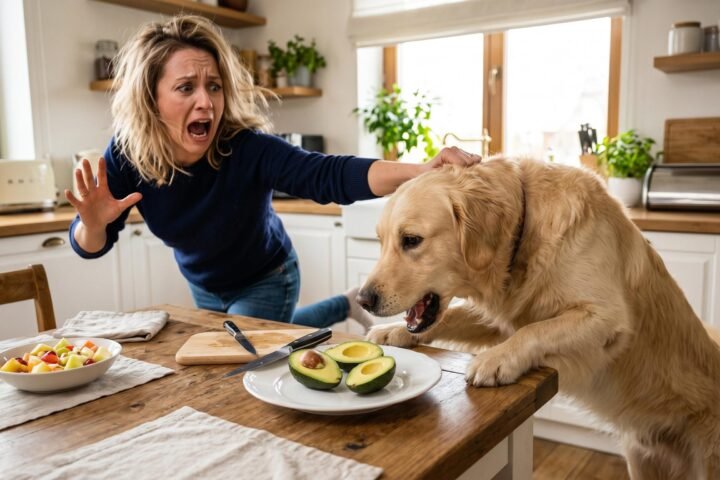 What not to feed dogs including common dangerous human foods kept safely away from a Golden Retriever