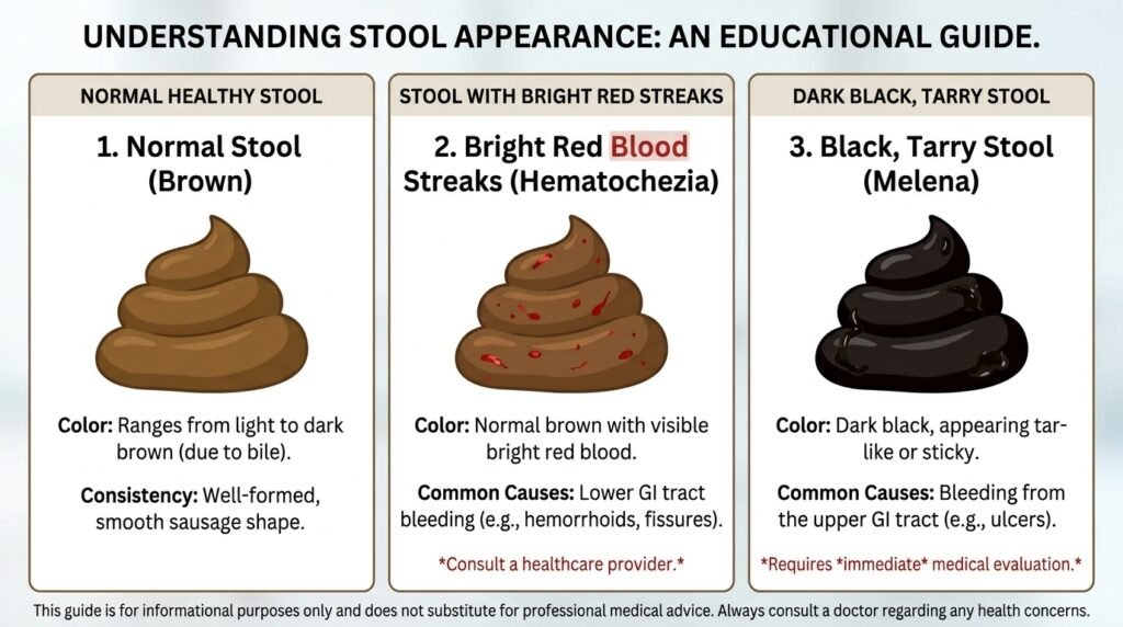 Bright red and black blood in dog stool explained