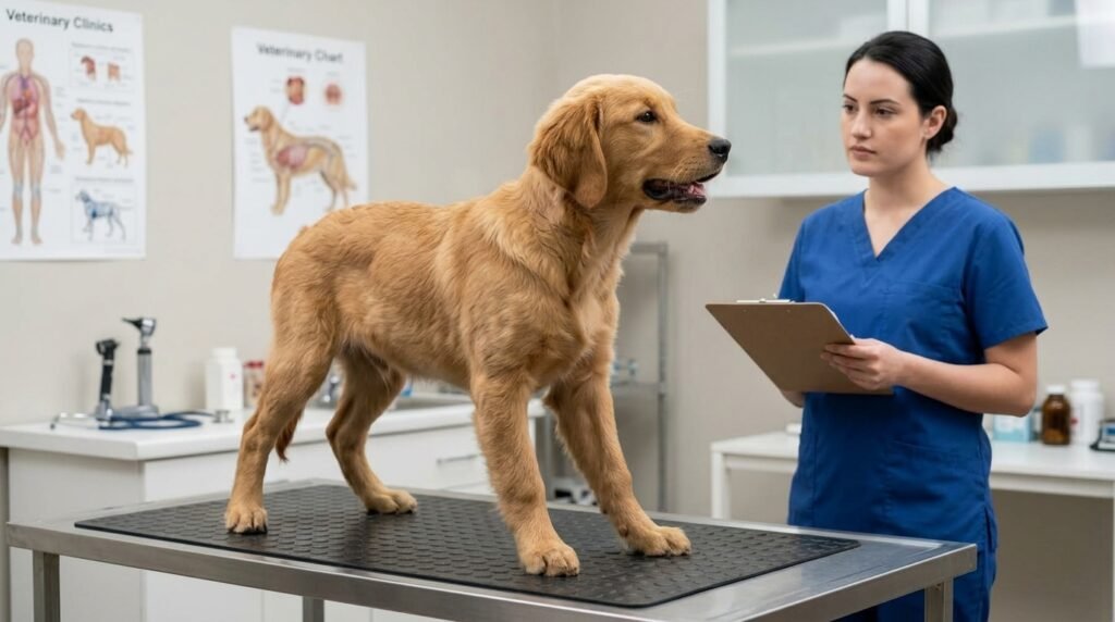 Signs of fast breathing and respiratory distress in a dog