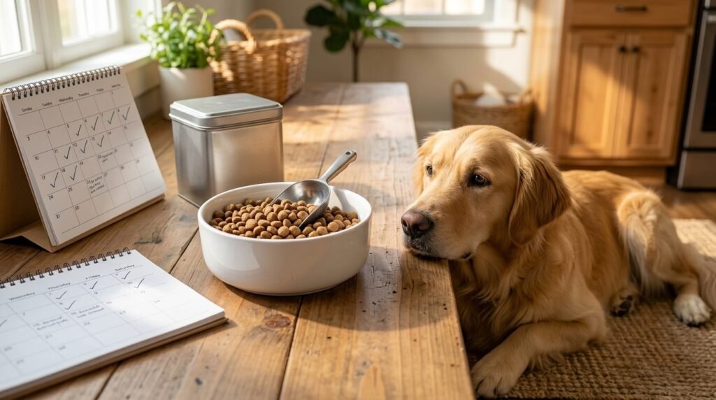 Exclusive elimination diet setup for dog food reaction trial