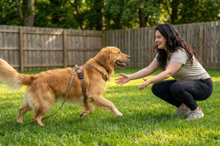 How to teach a dog to come when called using positive recall training