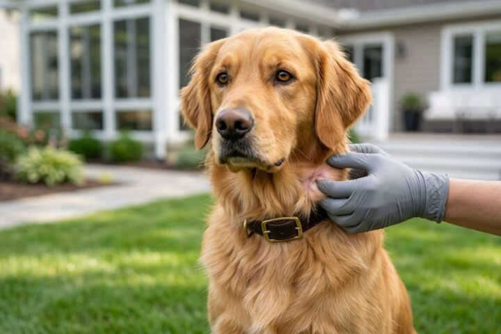 Safe flea and tick treatment for dogs during routine parasite prevention