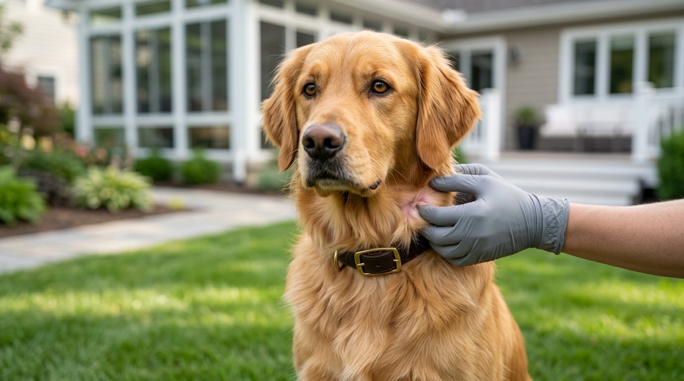 Safe flea and tick treatment for dogs during routine parasite prevention