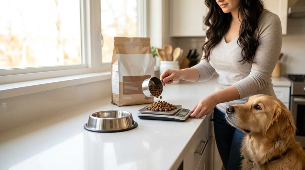 How much to feed a dog using calories and measured portions
