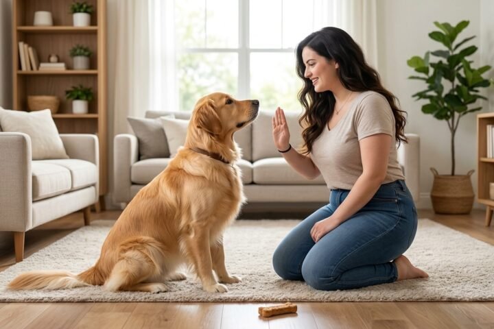 How to teach a dog to leave it using reward-based training
