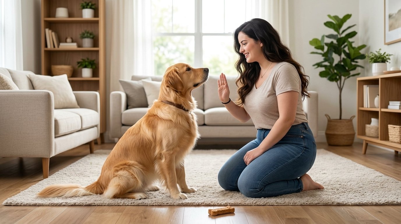 How to teach a dog to leave it using reward-based training