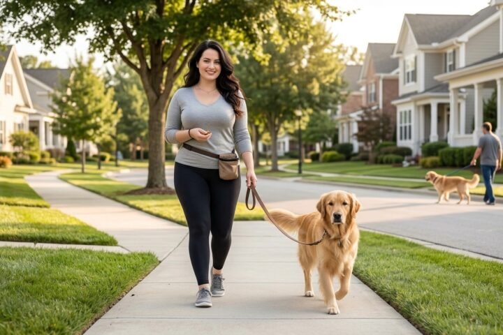 Dog barking at other dogs on walks training at a comfortable distance